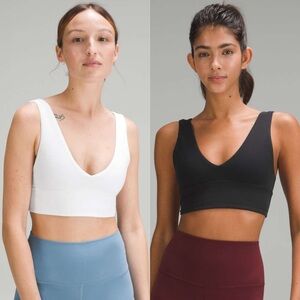 NWT BUNDLE Lululemon Align™ V-Neck Bra – Black + White – Same Size (6)